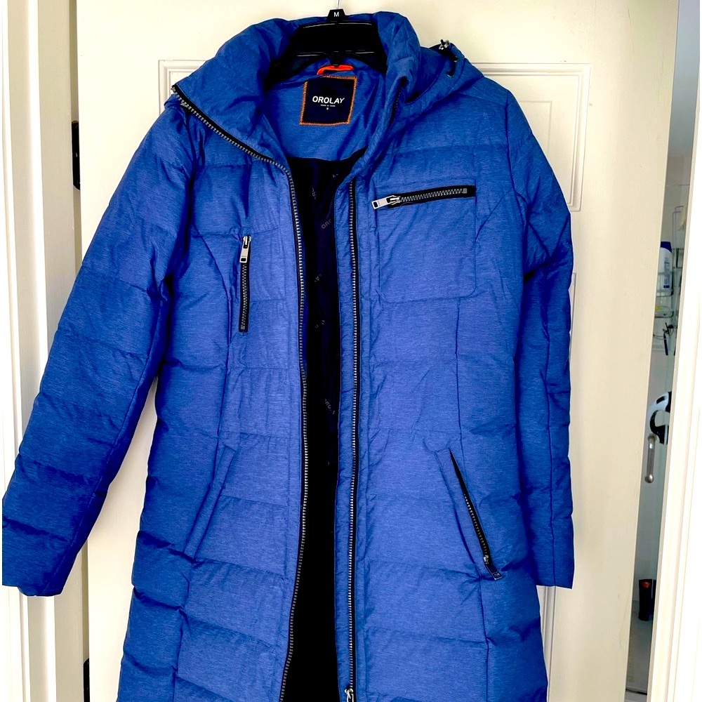 Blue quilted 3/4 jacket